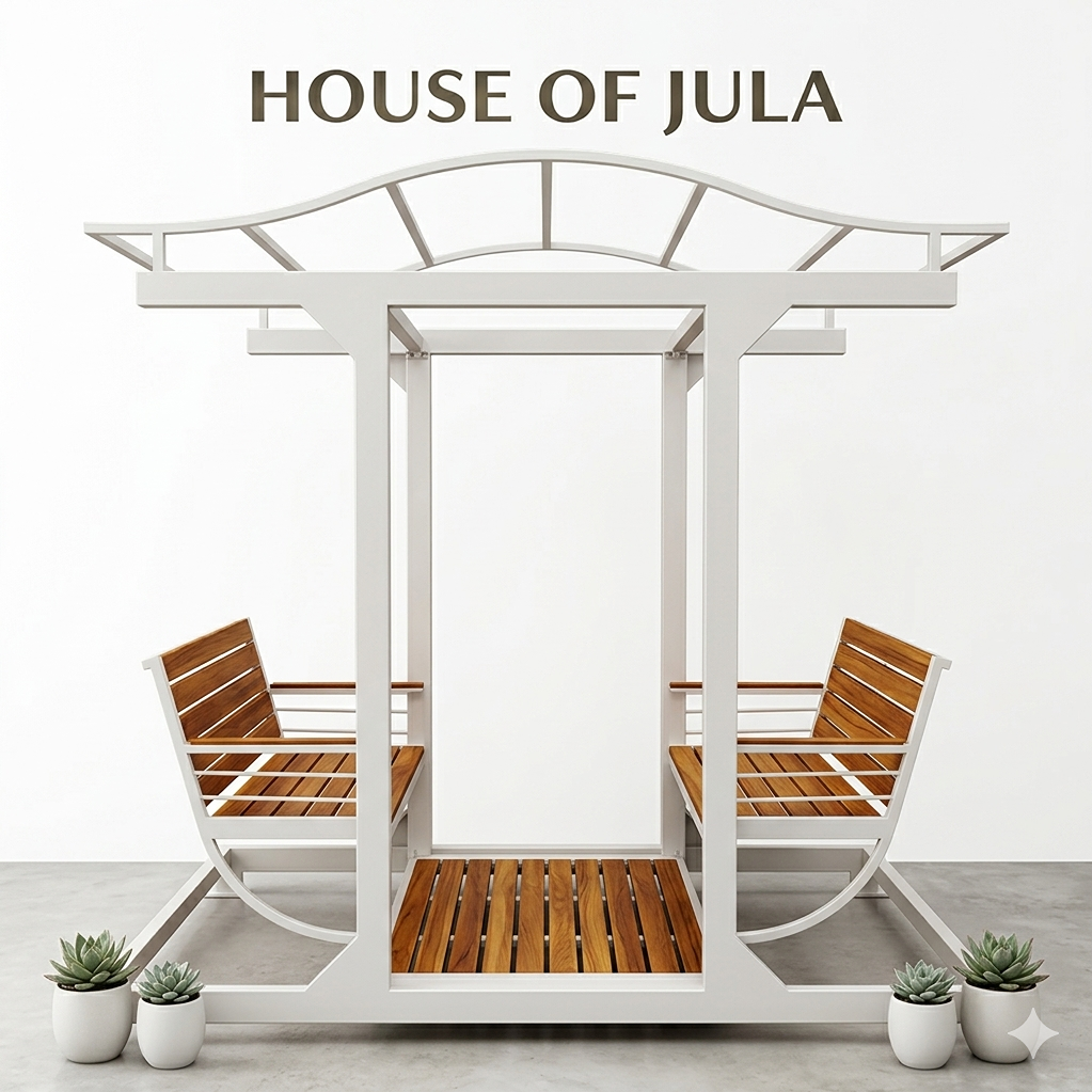 Jn54 - DOUBLE SEAT (4*2) PIPEWooden - FamilySwing