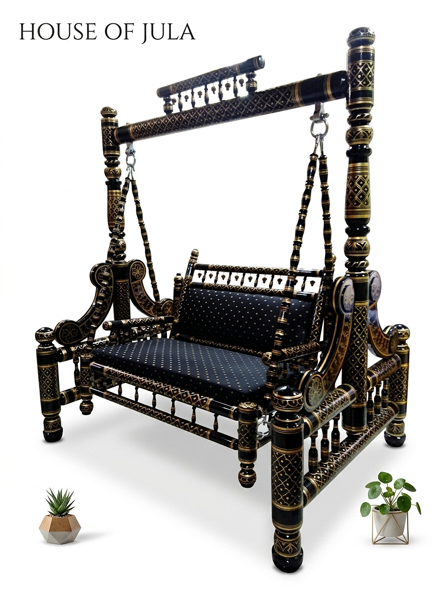 Sankheda Two Seater Wooden Jhoola