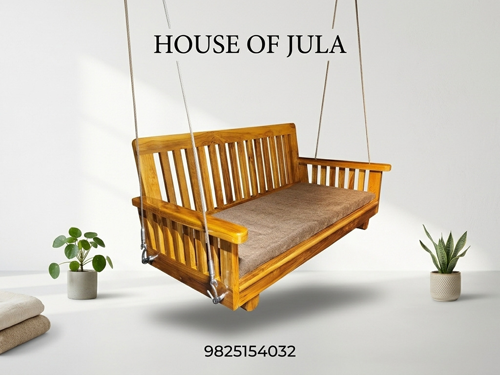 WOODEN HANGING SWING SET FOR HOME