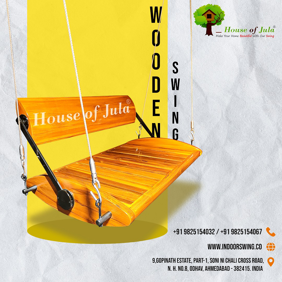 Designer Wooden Hanging Swing Seat 