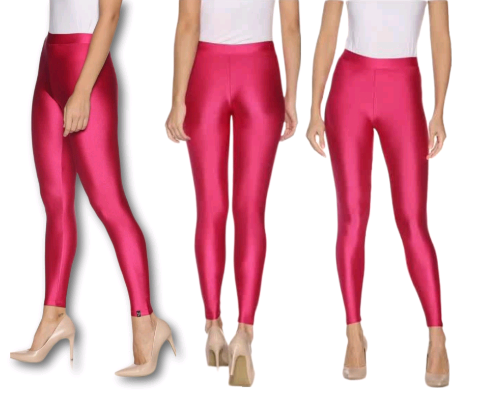 Women's Shining Churidar Shimmer Leggings Lycra Full Length