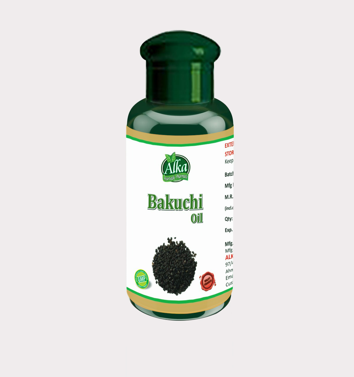 Pure Undiluted Bakuchi Oil, (Psoralea Corylifolia) for Vitiligo/White Skin Patches - 100 ML