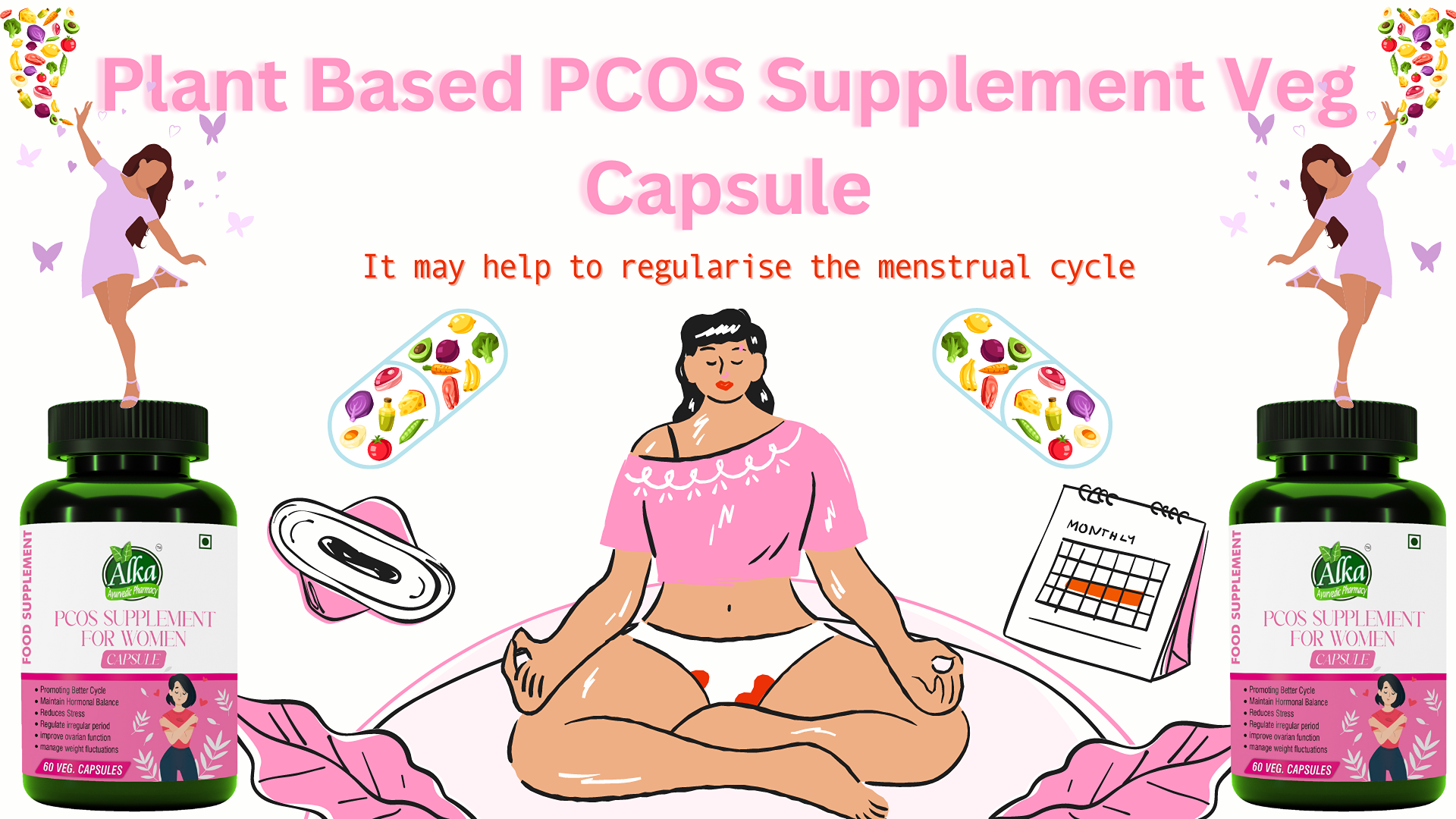 Plant Based PCOS Supplement Veg Capsule