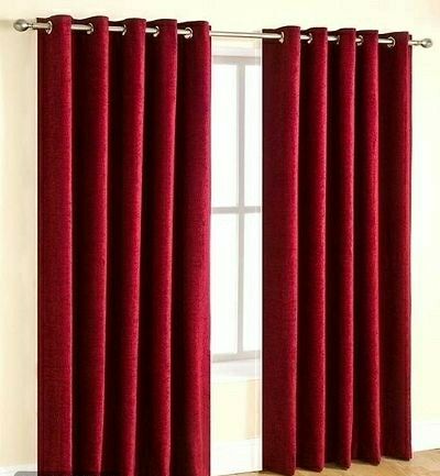 Solid Door Curtains Set Of 2