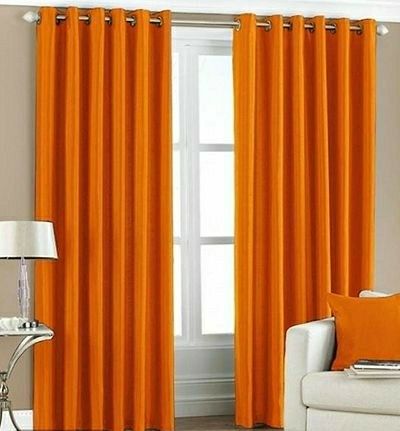 Solid Door Curtains Set Of 2