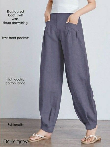 Women's Cotton Solid Pant