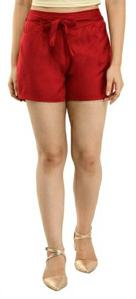 Women's Rayon Solid Short