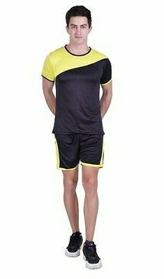 Men's Self Pattern Polyester Tees & Shorts Set