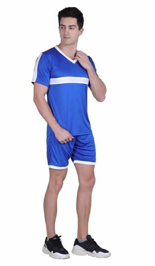 Men's Self Pattern Polyester Tees & Shorts Set