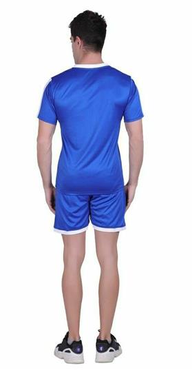 Men's Self Pattern Polyester Tees & Shorts Set