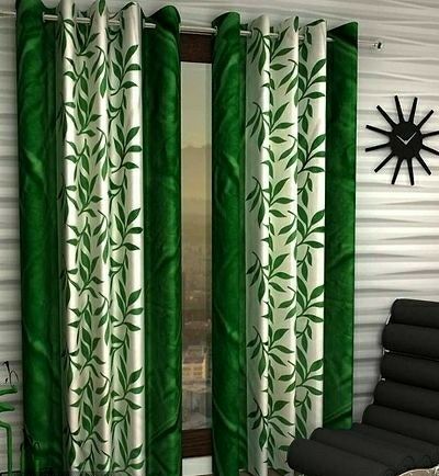 Polyester Printed Eyelet Fitting Door Curtains