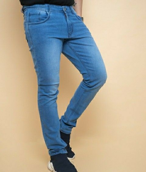 Denim Faded Slim Fit Mens Jeans	