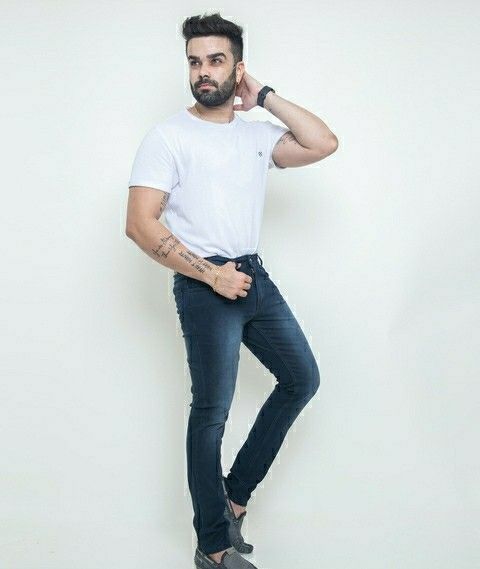 Denim Faded Slim Fit Mens Jeans	