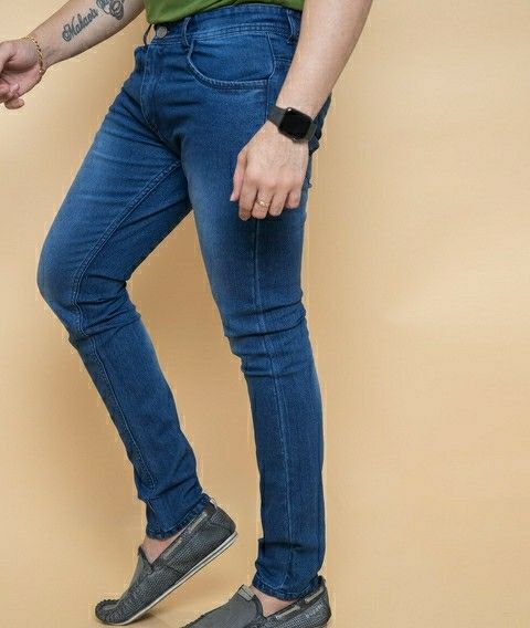 Denim Faded Slim Fit Mens Jeans	