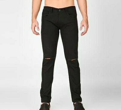 Stretchable Denim Solid Regular Fit Jeans For Men