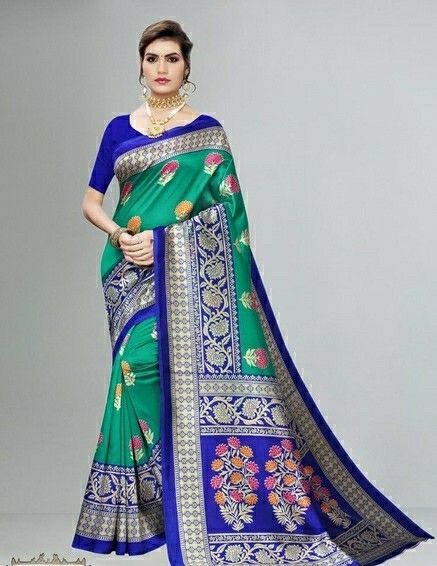 Elegant  Printed Art Silk Saree