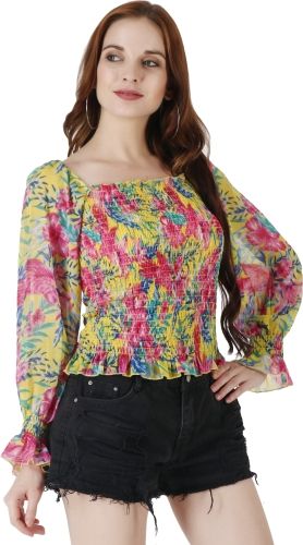 Casual Dyed Women Multicolor Top
