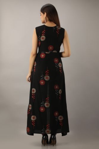 Women Maxi Black Dress