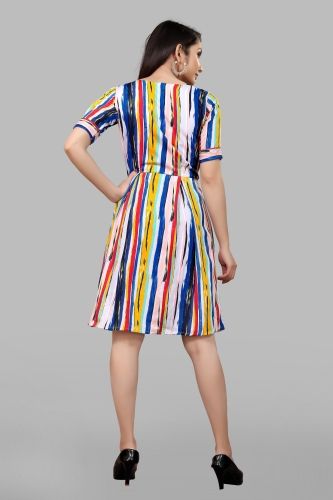 Women A-line Multicolor Dress