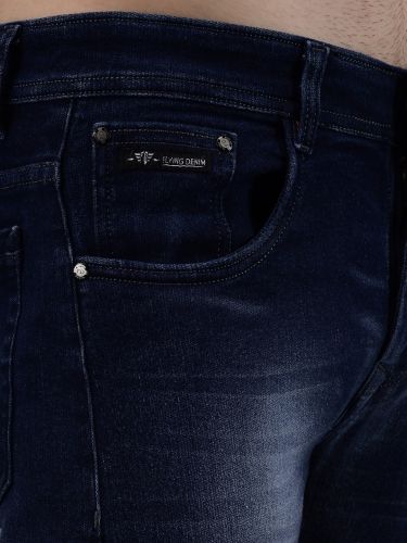 Flying Denim Slim Men Dark Blue Jeans