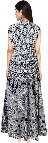 Women A-line White, Black Dress