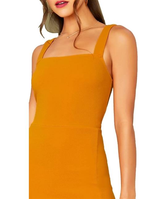 Women's Solid Split Thigh Bodycon Dress