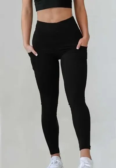 Trendy Polyester Spandex Ankle Length Tights For Women