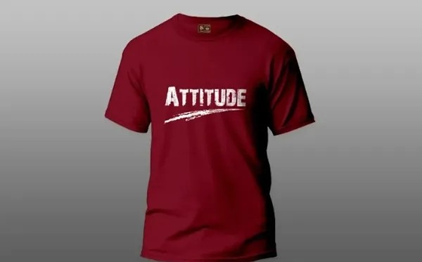 Mens Cotton Round Neck Attitude T-shirt