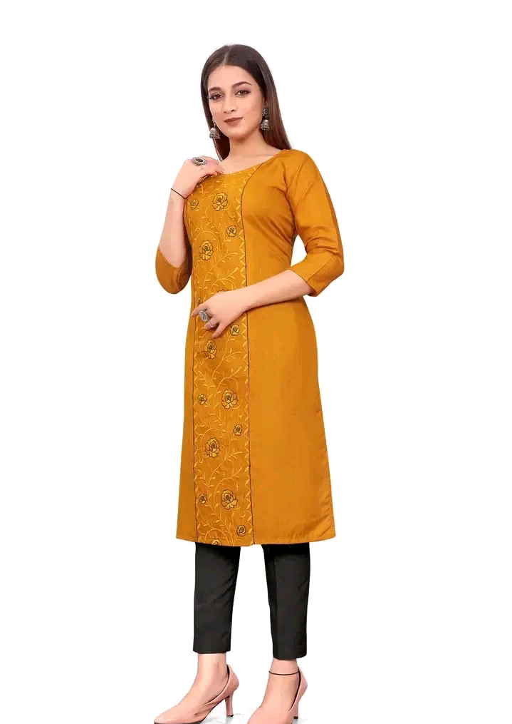 Women's Cotton Material and Embroidered kurta for women