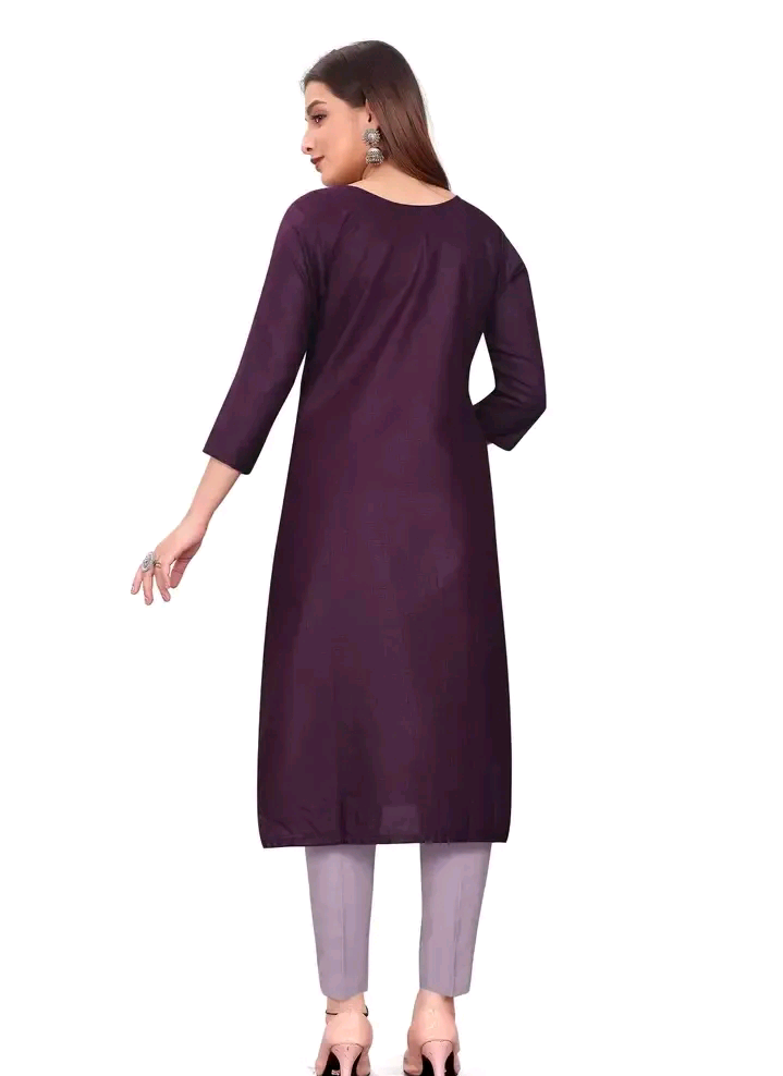 Women's Cotton Material and Embroidered  Kurti  kurta for women