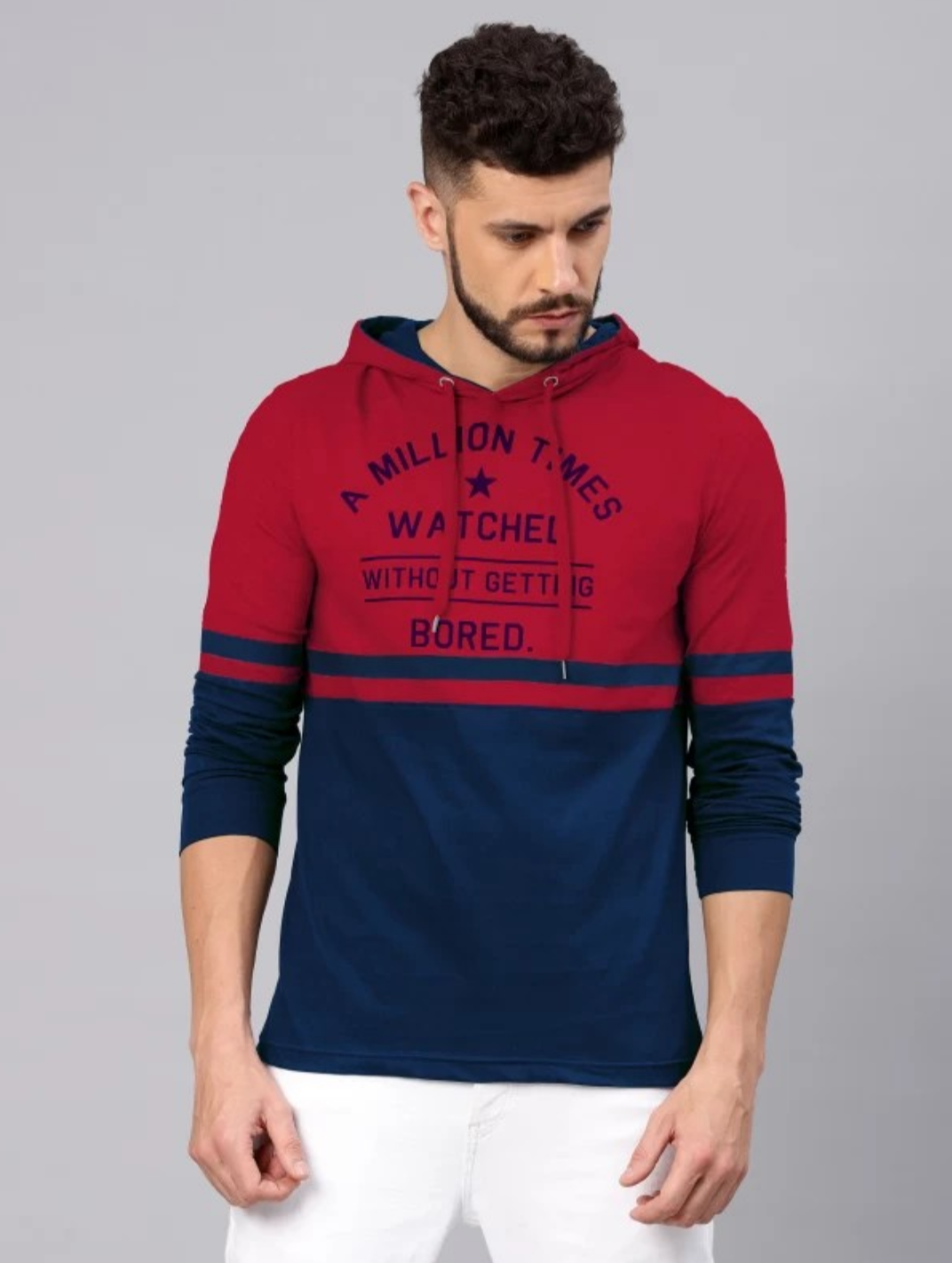 Printed Hooded Neck T-shirt