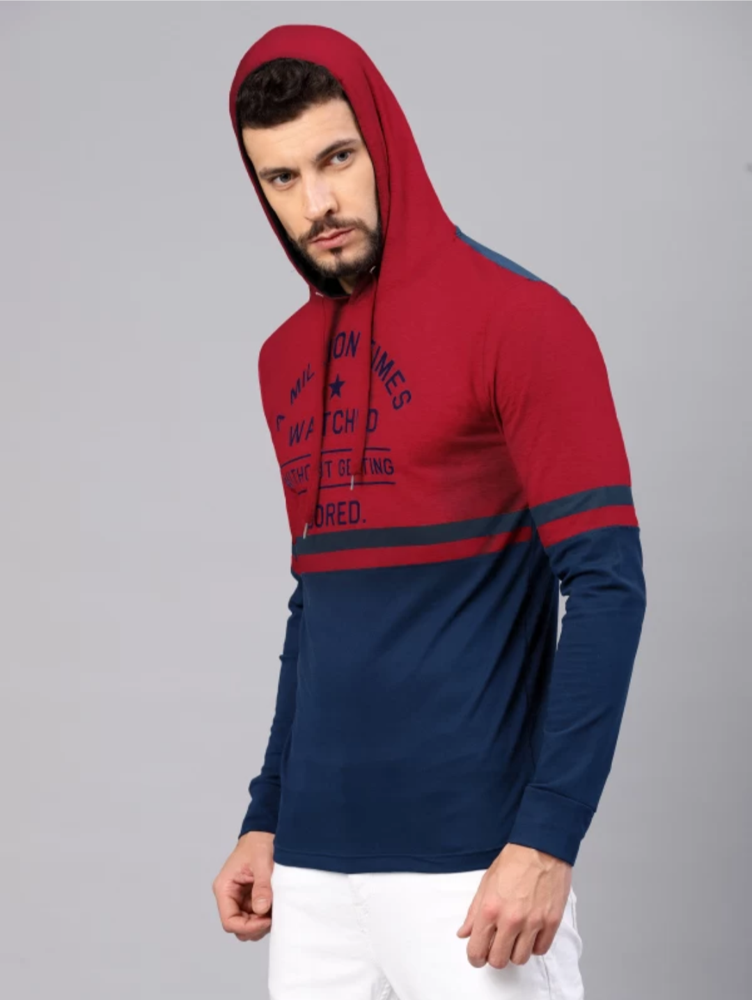 Printed Hooded Neck T-shirt