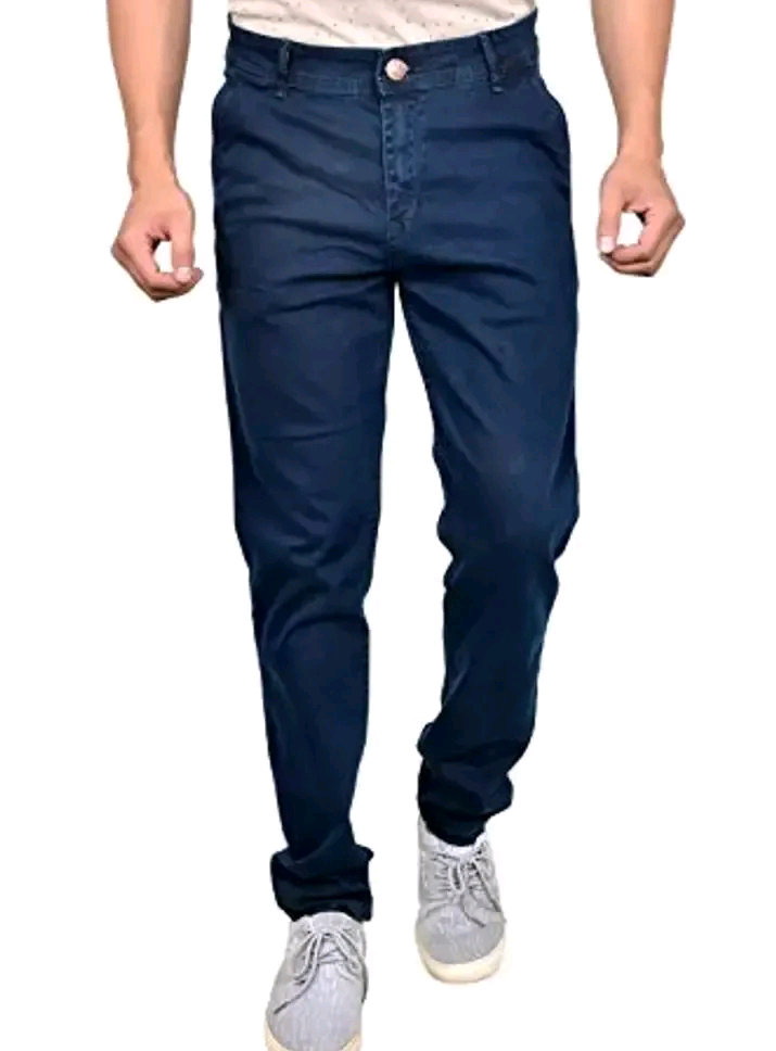Blue Denim Mid Rise Jeans For Men