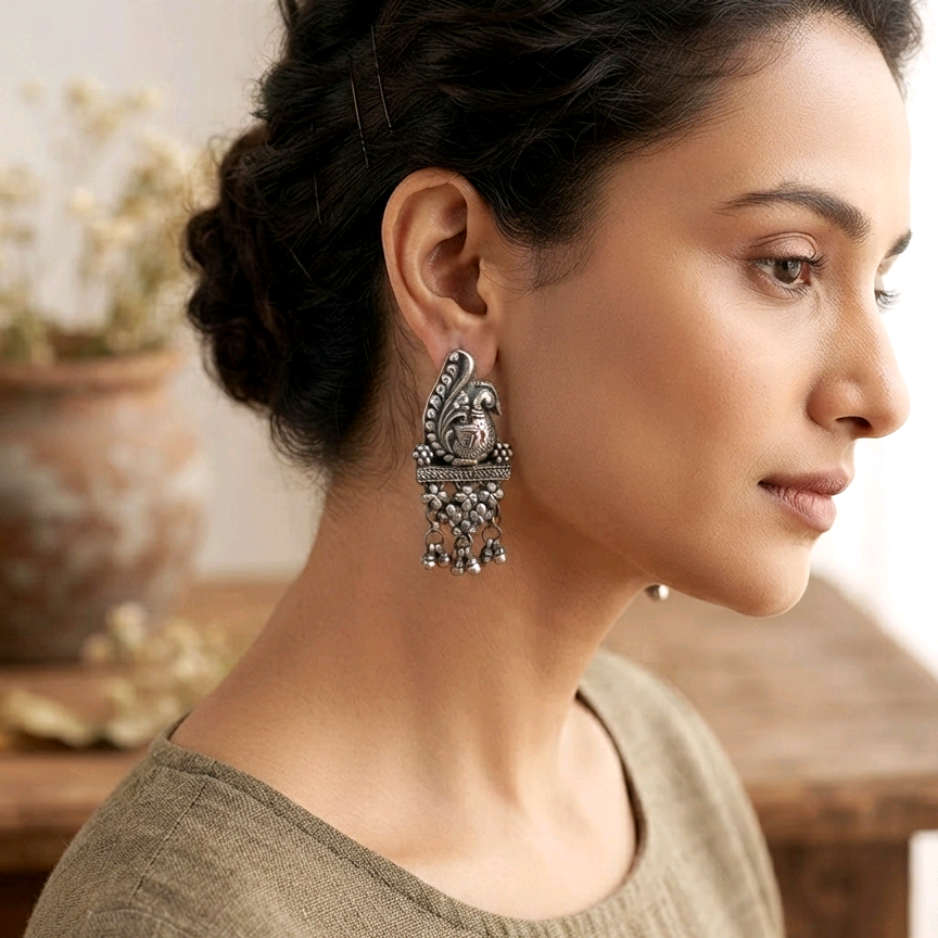 Jaisalmeri Silver Danglers