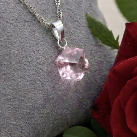 Light Pink Crystal with Chain