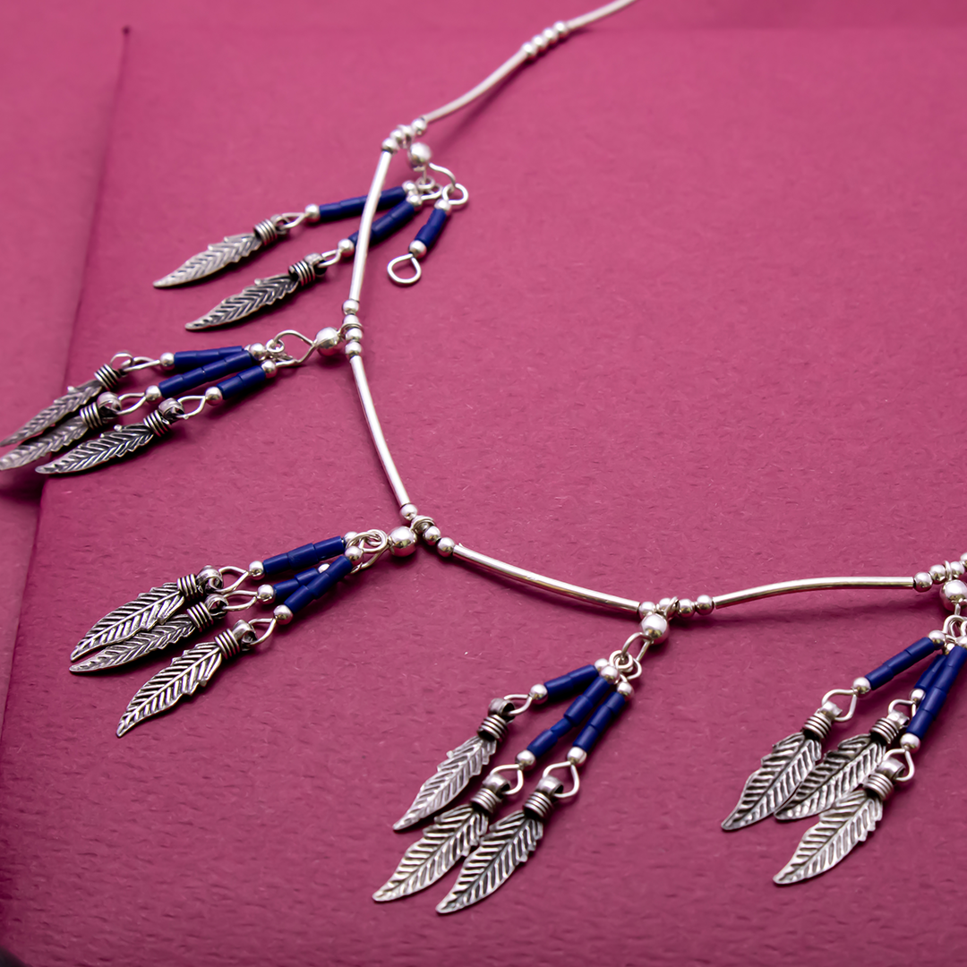 Feather Silver Necklace