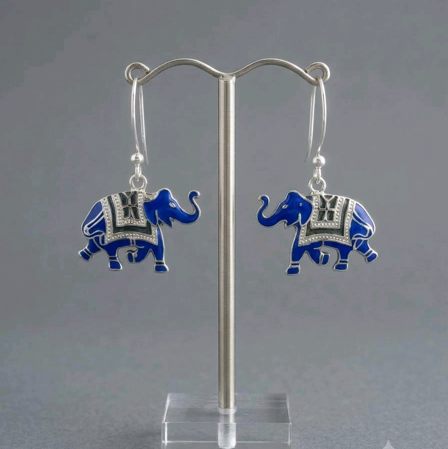Enamel elephant danglers