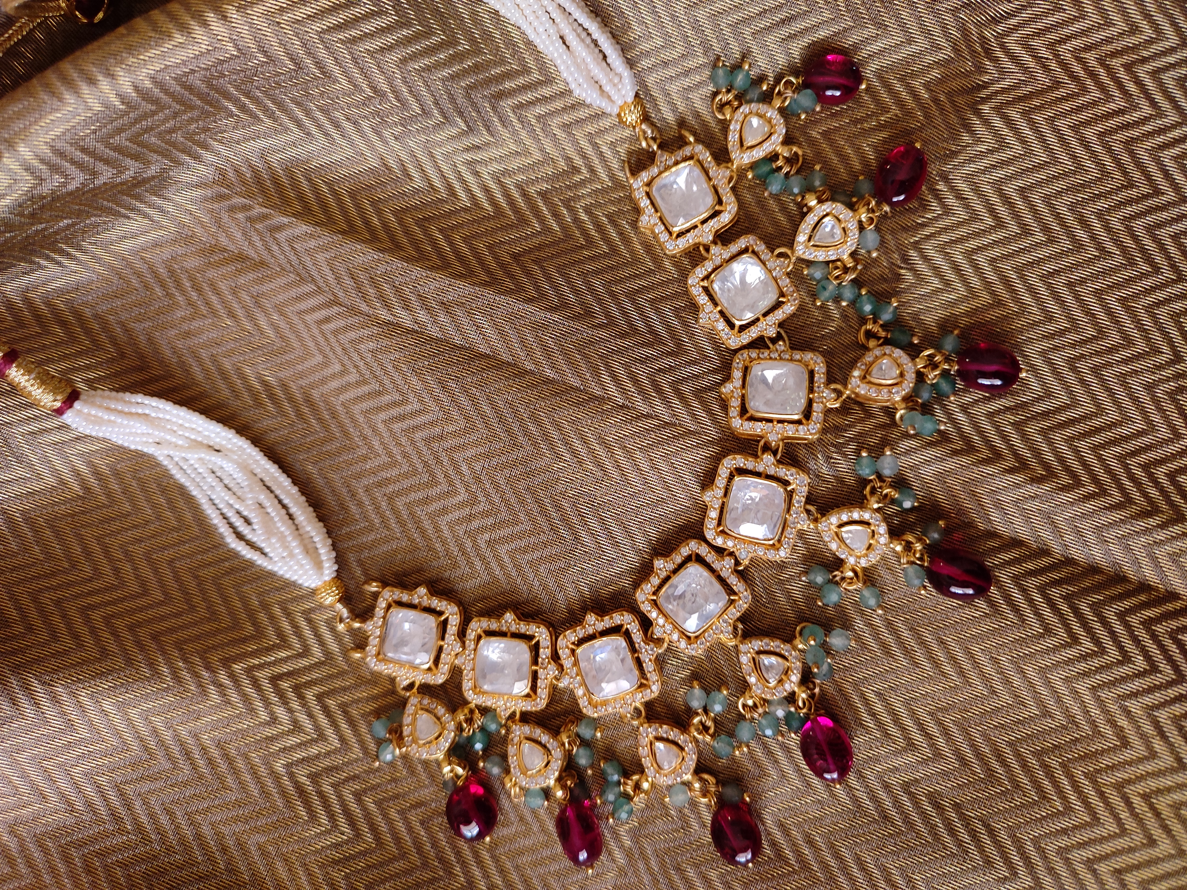 Gharana Moissanite Necklace Set 1