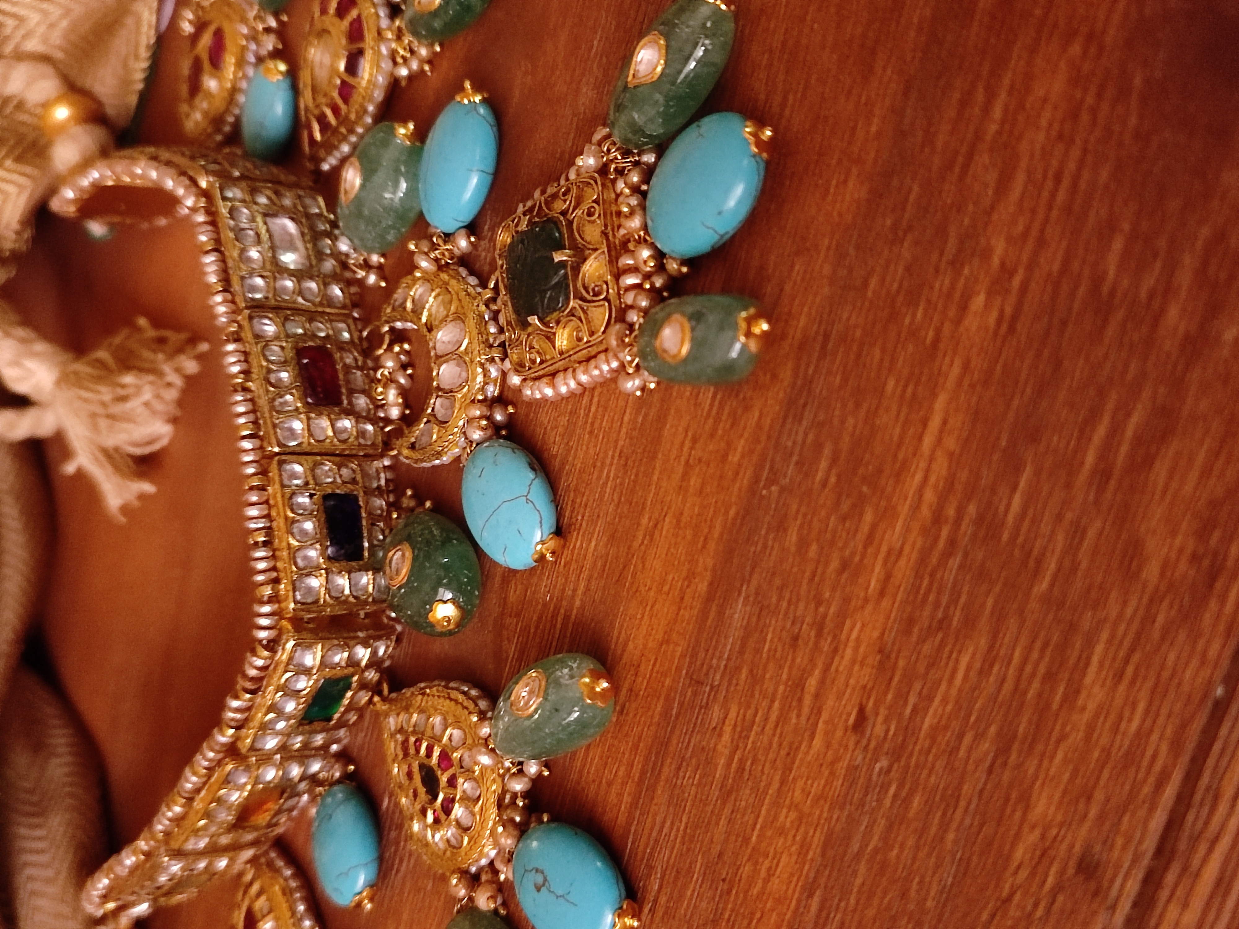 Gharana Navratan Kundan Necklace Set