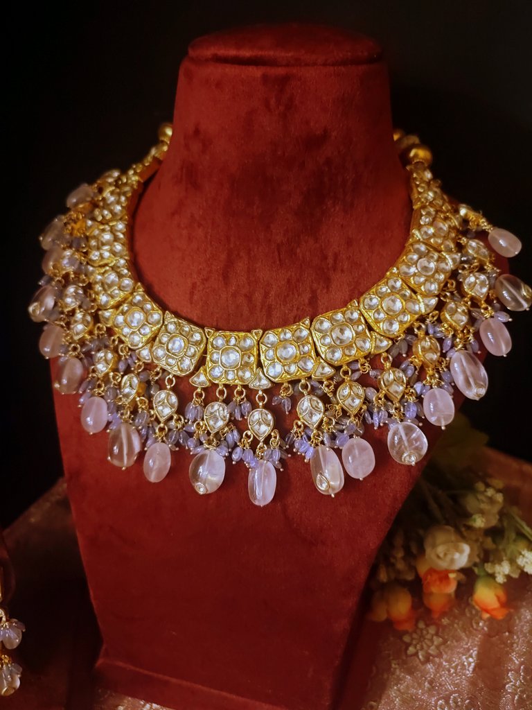 Gharana Gulab Kundan Necklace Set