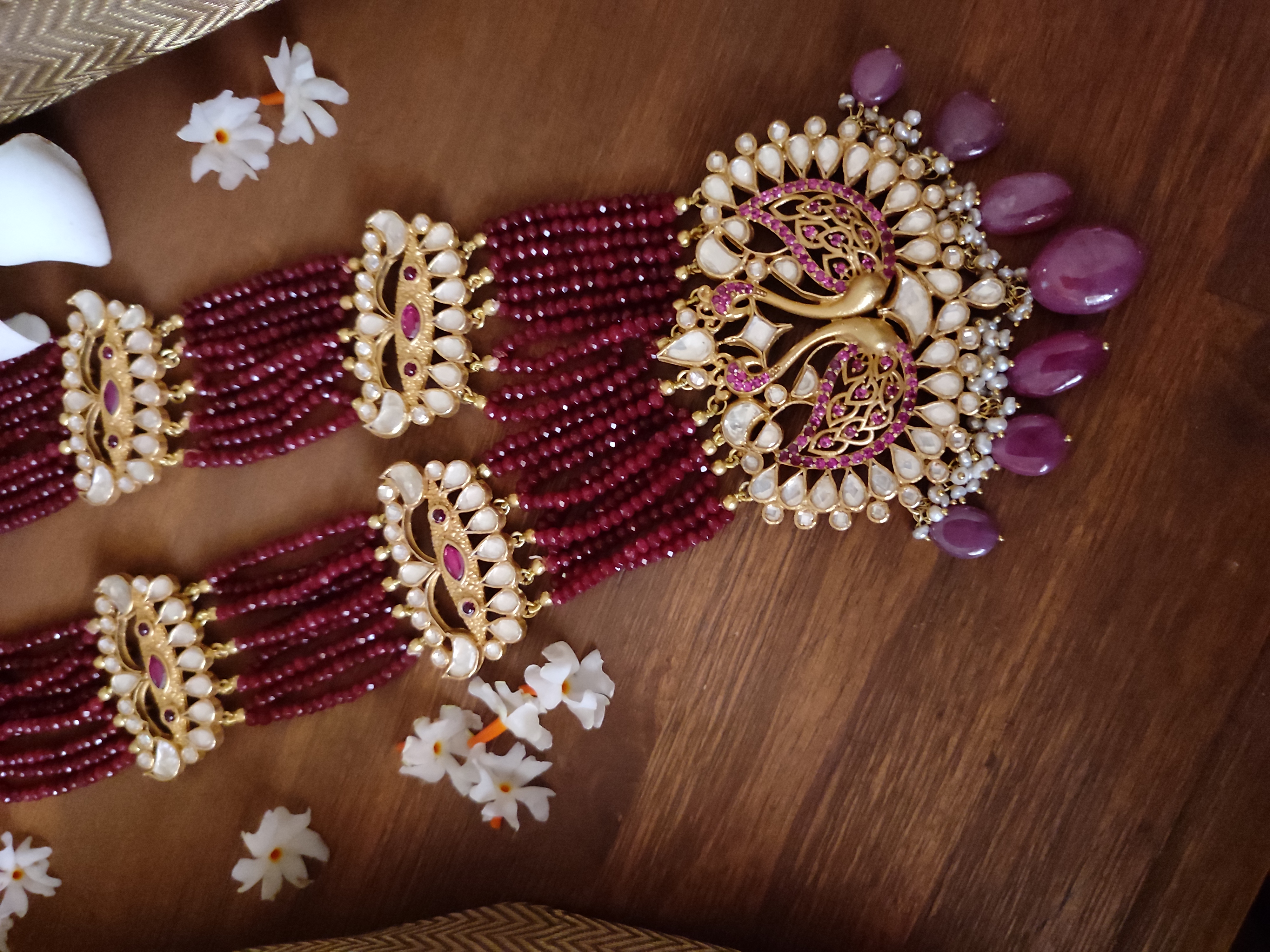 Gharana Mayur Kundan Necklace Set