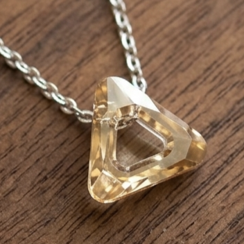Triangular Swarovski Crystal Pendant Chain