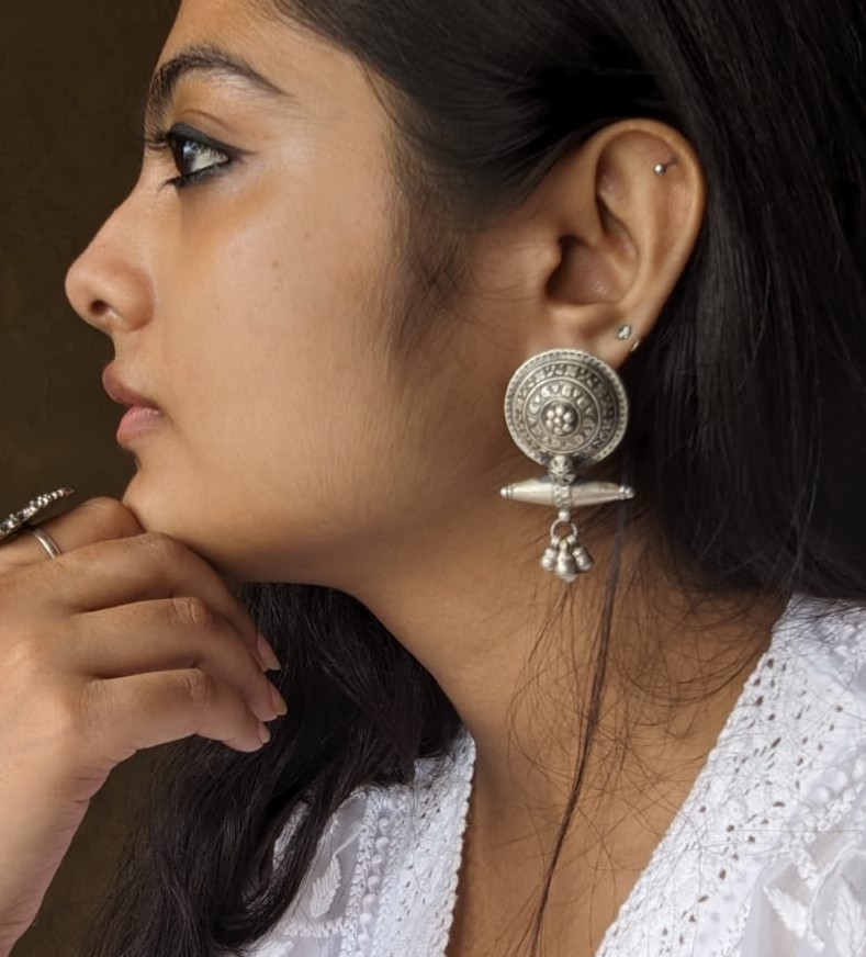 Afsana Antique Silver Earrings