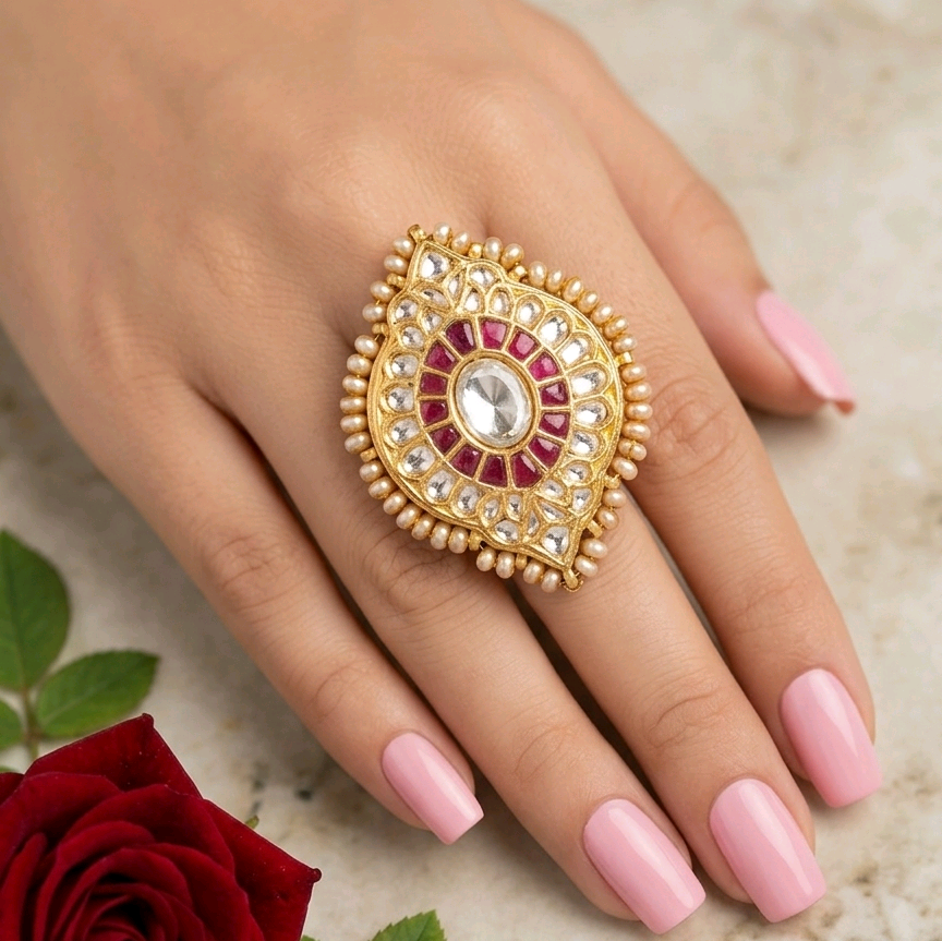 Ghrana Thappa Kundan Ring