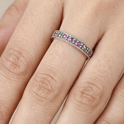 Thin Marcasite Band Ring