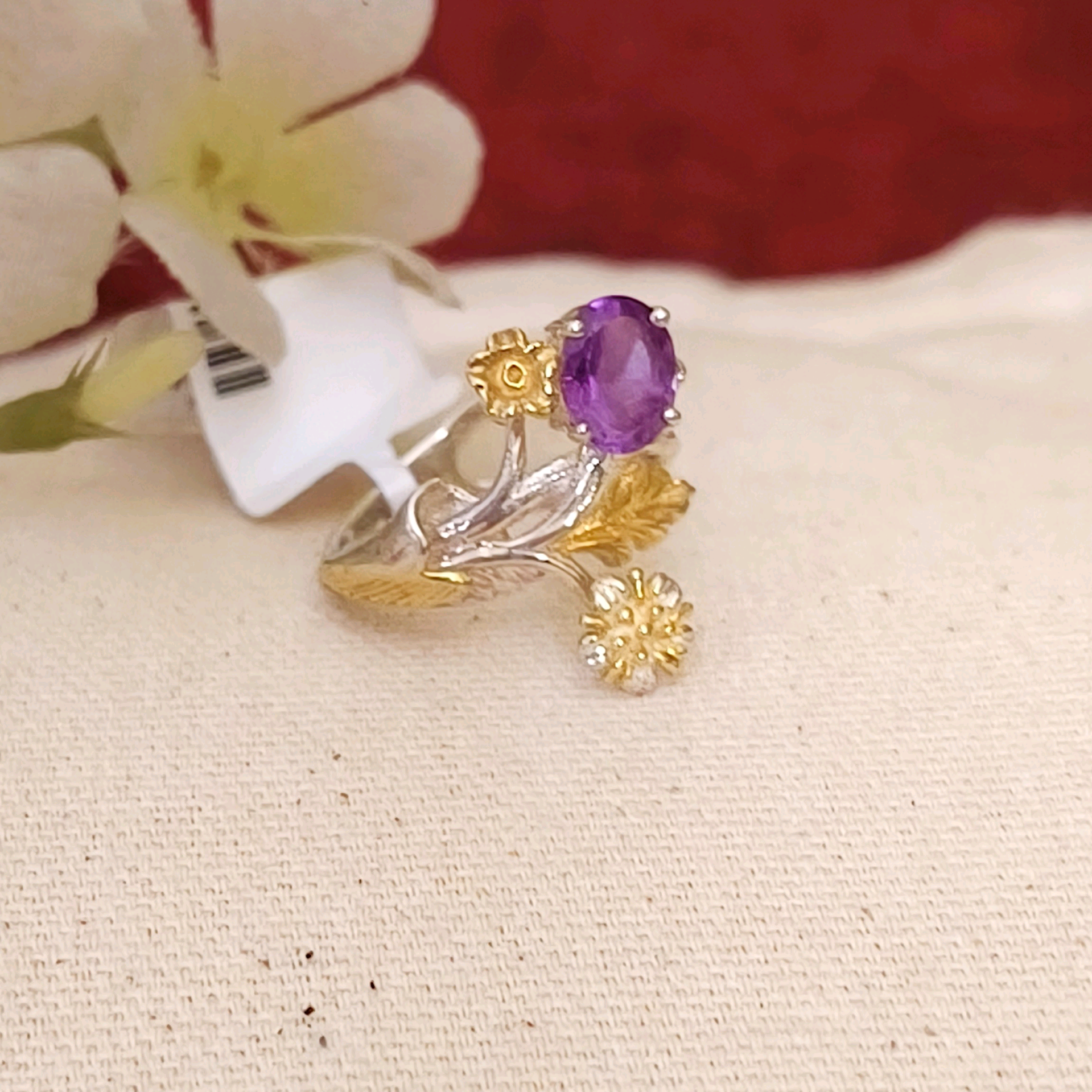 Eraa Amethyst Designer Ring 