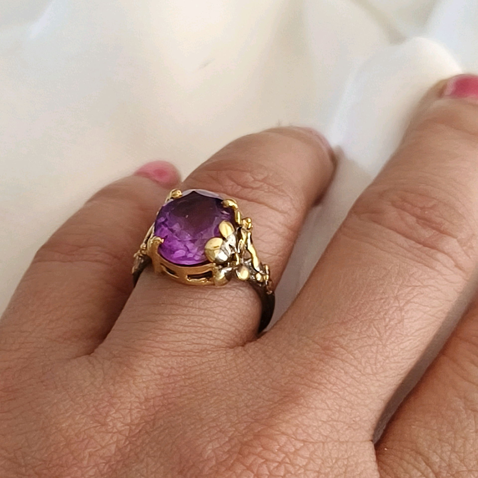 Eraa Amethyst Designer Ring