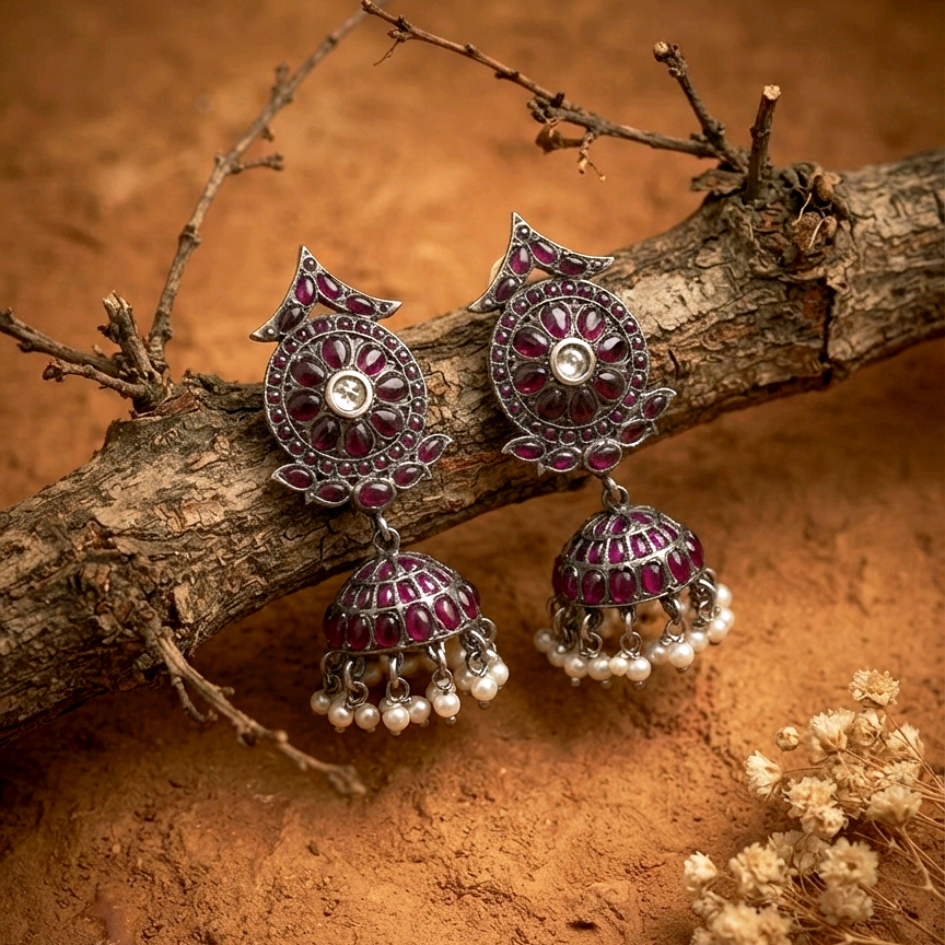 Kaara Pink Jhumka