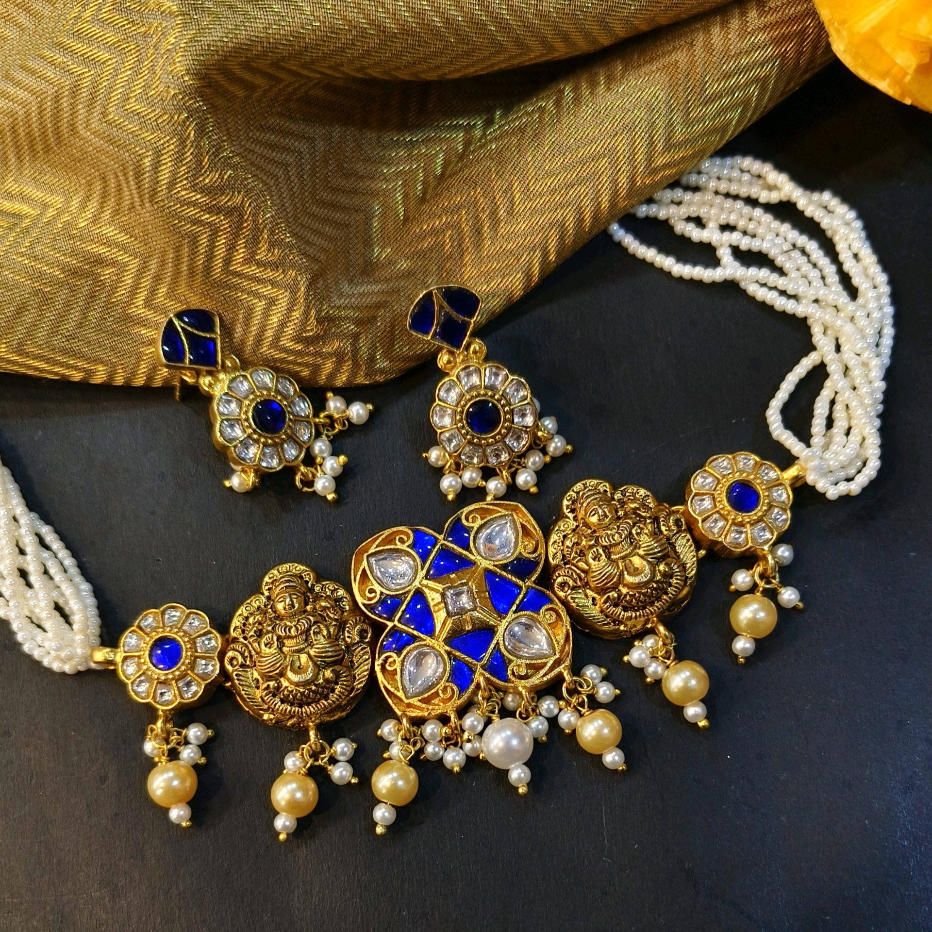 Gharana Temple Work Choker Set