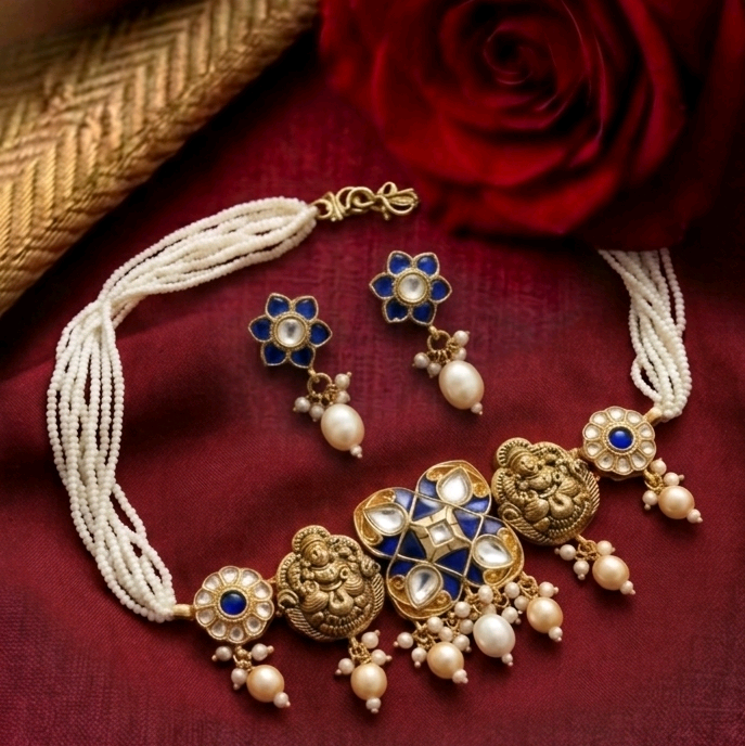 Gharana Temple Work Choker Set